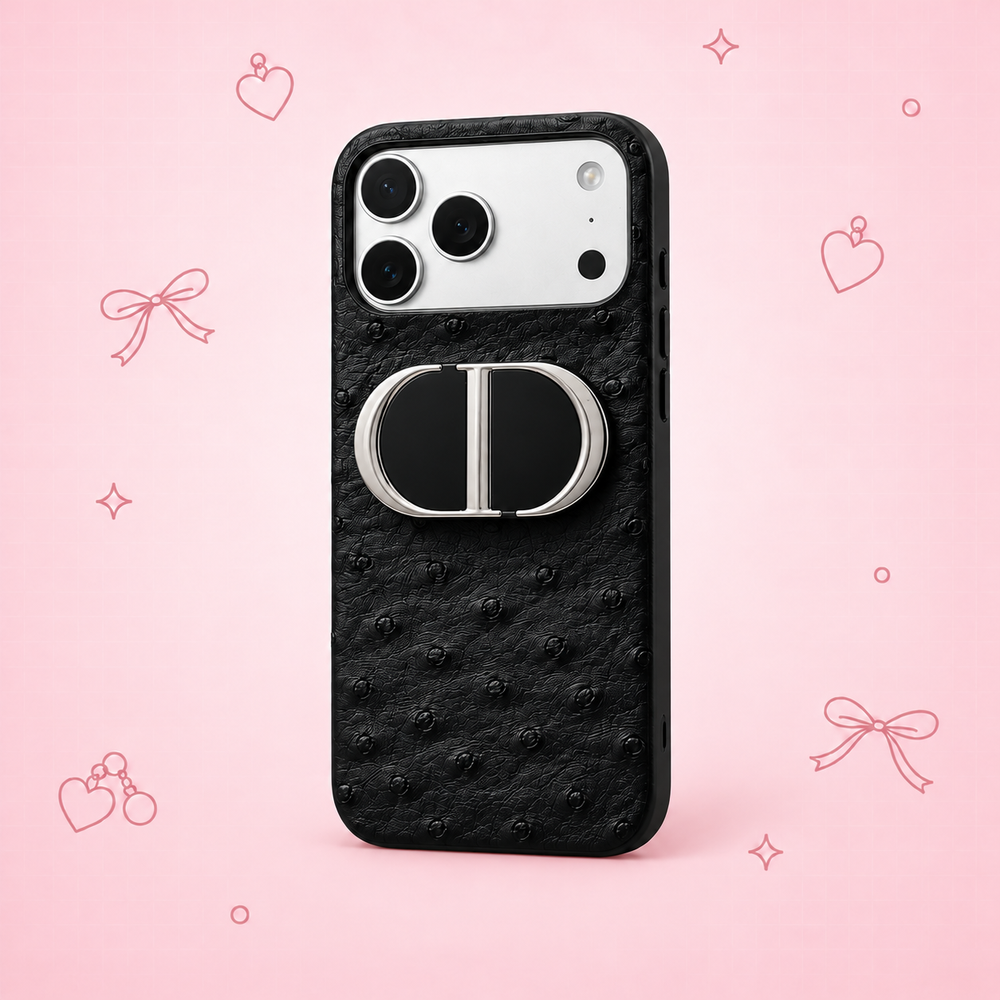 Ostrich Case + Mirror Set